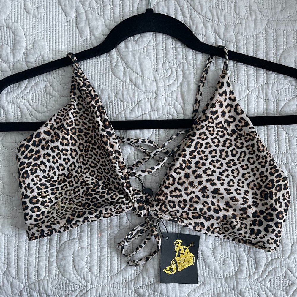 Salty x Skatie Manhattan Print Sarah Bikini Top XL